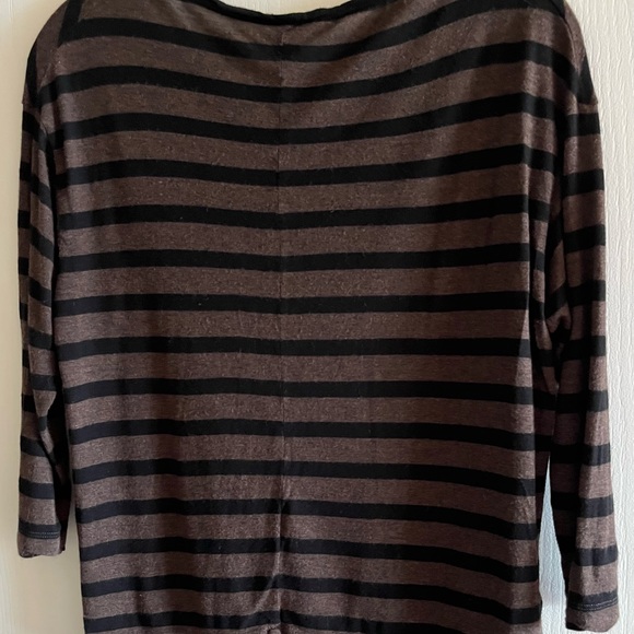 VINCE black and brown striped pocket tee - XS - Picture 2 of 4